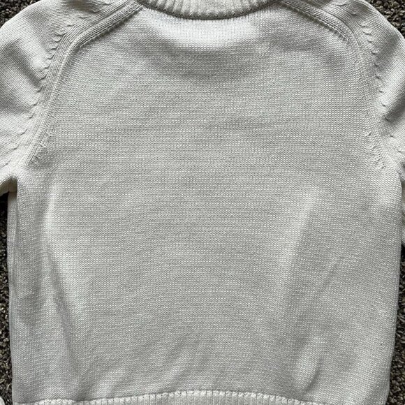 Silk & Cotton Banana Republic Knit Sweater Womens Small White Long Sleeve Top - Picture 6 of 8